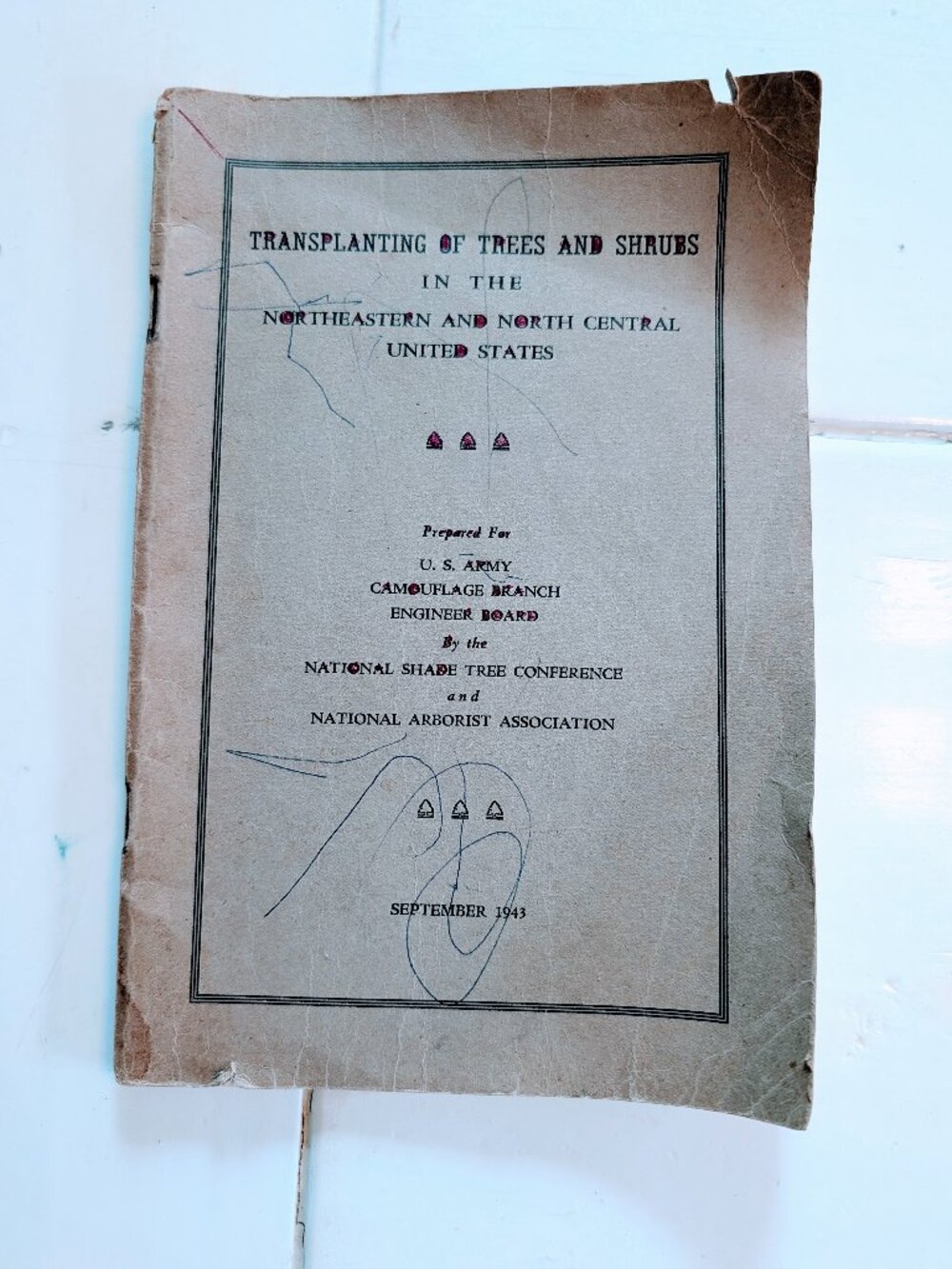1943 WWII Forestry & Tree Transplanting Handbook U.S. Army